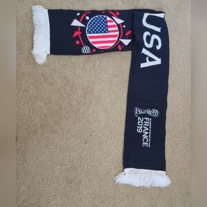 USA Women's World Cup Soccer Scarf with Fringe France 2019